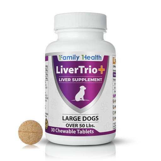 [BRSRMBILPMPB6FIU] Comprehensive Liver Support Supplement for Large Dogs. Flavorful Chewable Tablets Combining Same, SPC, Silybin A+B, + Glutathione 30Ct (Large)