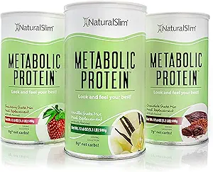 [BRSW2CYPDN6BGD3K] NaturalSlim Variety Treats – All Flavors of Metabolic Whey Protein Powder (Chocolate, Vanilla & Strawberry) - Low Carb Meal Replacement, Smoothie Mix, Protein Shake | Formulated by Frank Suarez