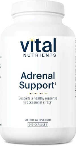 [BRSRMHQQOAHAY2Q3] Vital Nutrients Adrenal Support | Adrenal Support Supplements for Gland Function and Cortisol Management | Supports Energy and Stress Levels | Gluten, Dairy, Soy Free | 240 Capsules