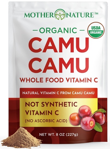 [BRSWKGD4BZ4BUDDC] MNO Natural Vitamin C Powder from Organic Camu Camu Fruit | Whole Food Vitamin C, 8 oz (45 Servings), Vegan, Non-GMO, Immune Support