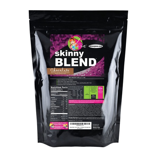 [BRSWIFAAOIOWICLO] Skinny Blend - Best Tasting High Protein Shake for Women - Satisfying Low Carb Meal Replacement - Keto-Friendly Breakfast or Snack - Healthy Smoothie - 30 Delicious Shakes - Chocolate