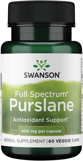 [BRSWGFDQPMHQGCLX] Swanson Full Spectrum Purslane 400 Milligrams 60 Veg Capsules