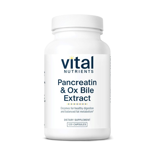 [BRSRA2QEBANBGYL4] Vital Nutrients Pancreatin & Ox Bile Extract 500mg - Natural Digestive Enzymes for Women & Men - Supports Digestion of Protein, Fat, and Carbohydrates*- Gluten, Dairy & Soy Free - 120 Capsules