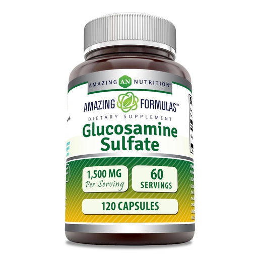 [BRSROCAZBYHREGYV] Amazing Formulas Glucosamine Sulfate Supplement | 1500 Mg Per Serving | 120 Capsules | Non-GMO | Gluten-Free | Made in USA