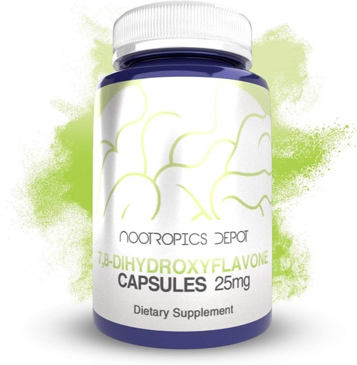 [BRSWGGQHBN6QIDIY] Nootropics Depot 7,8-Dihydroxyflavone Capsules | 25mg | 60 Count | 7,8 DHF | Brain Booster | Supports Cognitive Function and Brain Health