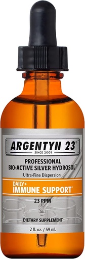 [BRSWIYANOEFGIEAV] Argentyn 23 Suport Imun Professional - Argint coloidal, Hidrosol Bio-Active de Argint, 23 ppm, Dropper lichid, 2 Fl Oz (59 ml)