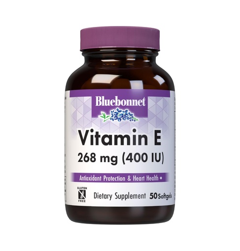 [BRSWIYY3BYEAYCI7] Bluebonnet Nutrition Vitamin E 400 IU (268 mg) Mixed Tocopherols Softgels, Free Radical Portection & Cardiovascular Support, Gluten-Free, Dairy-Free, 50 Softgels, 50 Servings