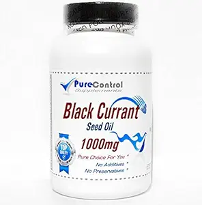 [BRSWKZI5BMOQKDD4] Black Currant Seed Oil 1000mg // 180 Capsules // Pure // by PureControl Supplements