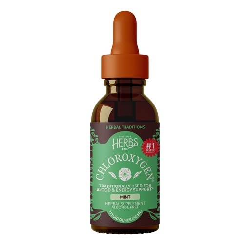 [BRSWIYQYOBYROH34] Herbs Etc. ChlorOxygen Chlorophyll Concentrate Mint Alcohol Free Liquid Extract - Liquid Chlorophyll Drops - Detoxifying & Deodorizing - Skin, Gut & Energy Support - 1 fl oz (66 Servings)