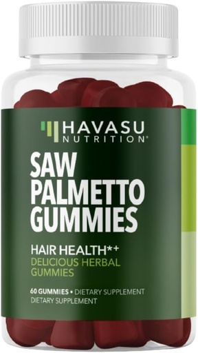 [BRSW2YL5CFYBMEYY] Saw Palmetto for mænd Gummies - DHT Blocker supplement til hår sundhed og mandlige mønster Balding - 60 Greve - Understøtter skalp og prostata wellness - Raspberry Flavor - Vegan, non-GMO, 1 Måned Supply