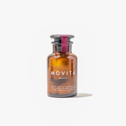 [BRSROFIDAEDQ43TU] Movita Beauty – Promotes Healthy Hair, Skin & Nails with Biotin & Choline –Fermented Whole Foods, Organic, Vegan, Gluten-Free, Non-GMO – 30-Day Supply (Glass Bottle)