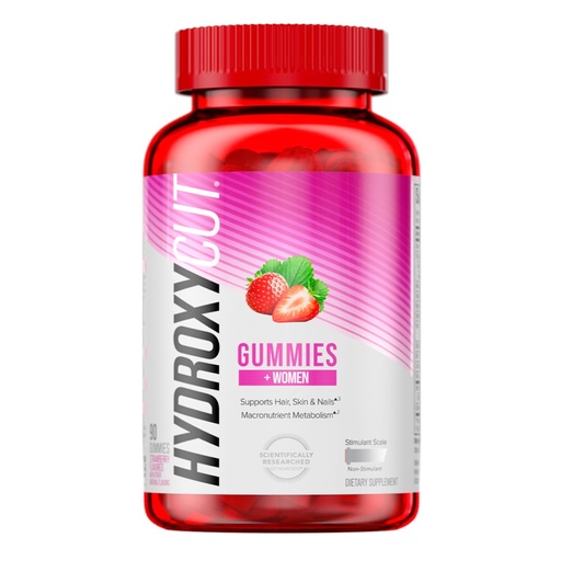 [BRSRMAYHBEAROGQY] Hydroxycut Gummies +Women, Strawberry - 99% Caffeine Free - Supports Hair, Skin & Nails - Metabolize Carbs, Proteins & Fats