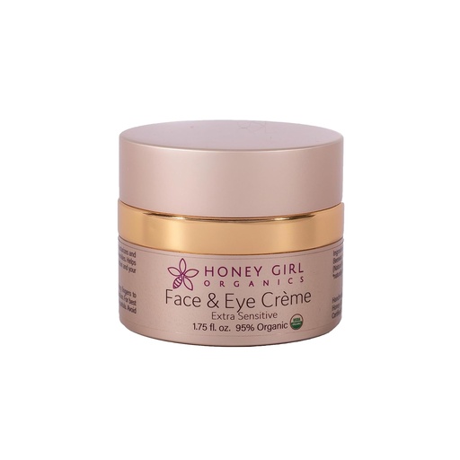 [BRSWIZYKCB5WKD3K] Honey Girl Organics Extra Sensitive Face and Eye Creme, 1.75 Fluid Ounce