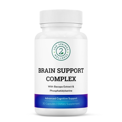 [BRSROHT4BUJQMCAV] Brain Support Complex - Advanced Brain Health Supplement Nootropic with Ginkgo Biloba, Bacopa Monnieri, Phosphatidylserine, Huperzine-A, St. John's Wort - 30 Ct Memory, Focus, and Mood Supplements