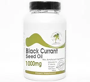 [BRSWK2YLB4CW2HDI] Black Currant Seed Oil 1000mg ~ 180 Capsules - No Additives ~ Naturetition Supplements
