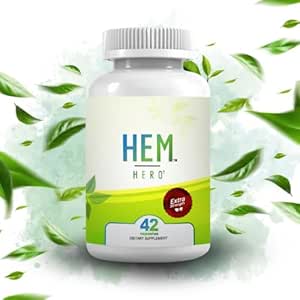 [BRSWYAT7PIBWA23L] Hem Hero Extra Strength Hemorrhoid Treatment - Reduce Swelling, Soothe Itching & Irritation - 100% Natural - 42 Vegetarian Capsules