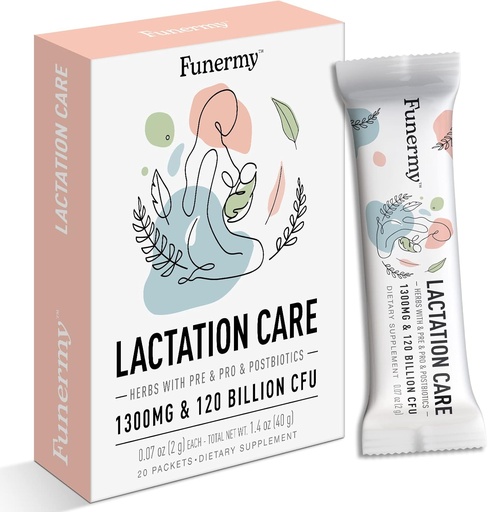 [BRSROYABCMFAE23L] Postnatal Probiotics Lactation Supplements - Postpartum Vitamins for Breastfeeding Moms, Postpartum Probiotics Lactation Support for Gut and Digestive Health, 20 Packets