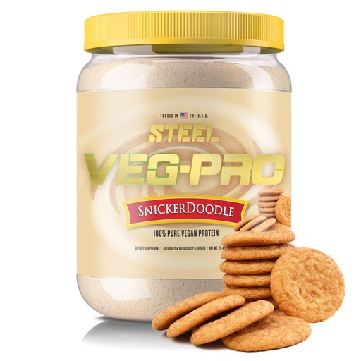 [BRSWGEANO4CGE3D5] Steel Supplements Veg-PRO | Vegan Protein Powder, Snickerdoodle | 25 Servings (1.65lbs) | Protein Powder with BCAA Amino Acid | Gluten Free | Non Dairy | Low Carb Formula