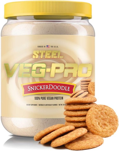 [BRSWGEANO4CGE3D5] Steel Supplements Veg-PRO | Vegan Protein Toz, Snickerdoodle | 25 Servisler (1.65lbs) | BCAA Amino Asit | Gluten Ücretsiz | Süt | Low Carb Formula