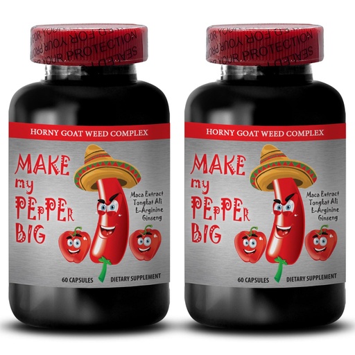 [BRSWY2YTCICGKFDD] male enhancing pills increase size - MAKE MY PEPPER BIG - NATURAL MALE ENLARGEMENT, Maca, L-Arginine, Longjack pills, male performance enhancer, tongkat ali for men, male libido pills, 2 Bot 120 Caps