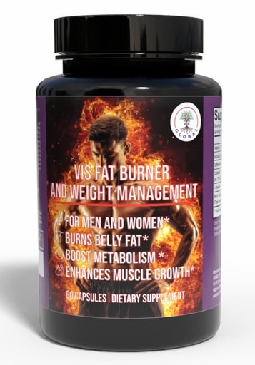 [BRSRAGIKDIAW2HI2] Vis Fat Burner Weight Loss Supplement – Weight Management Fat Burner for Men & Women – Boosts Metabolism, Burns Belly Fat Burner for Women, Enhances Muscle Growth- 60 Capsules