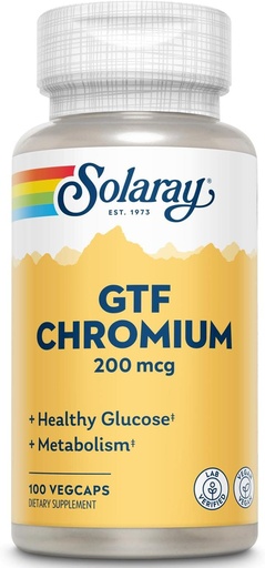 [BRSROYL6O4GQ2DLP] Solaray GTF Chromium Capsules, 200mcg | 100 Count | Pack of 3
