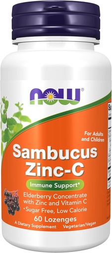 [BRSWGYDYOBYBQG34] JETZT Nahrungsergänzungsmittel, Sambucus Zink-C mit Elderberry Konzentrat und Vitamin C, 60 Lozenges
