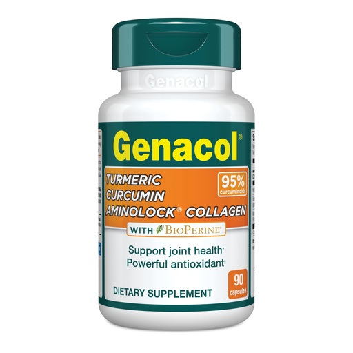 [BRSWGHT4OIBGCGTP] Genacol Turmeric Curcumin Joint Supplement, Ultra-Hydrolyzed Collagen Peptides with Black Pepper Extract (BioPerine), Turmeric Joint Support Supplement, 90 Capsules (30-Day Supply)