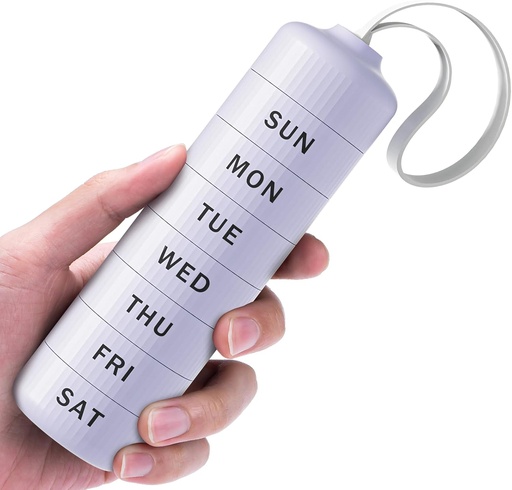 [BRSROCAFBAPR63AV] 7 Dag Pill Organizer, Travel Pill Box med Efformless Åbning Design, Zoksi Weekly BPA Gratis Medicin Organizer med stor Container, Bærbar vandtæt sag for Vitamin, Fiskeolie, tillæg