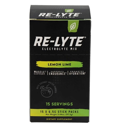 [BRSROCQQOB4AEDY4] RELYTE Re-Lyte Electrolyte Drink Mix Lemon Lime 15 Servings Packets 3.44 oz.