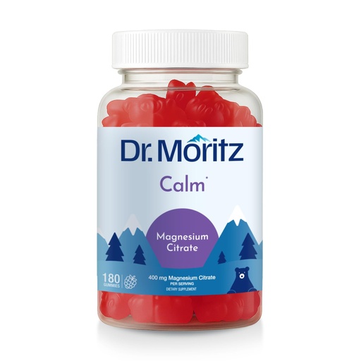 [BRSRAFADA55RY2T3] DR. MORITZ Magnesium Citrate Gummies 400 MG Per Serving - 180 Vegan Gummies - Promotes Healthy Relaxation, Muscle, Bone, & Energy Support - Raspberry Flavor, Non-GMO, Gluten Free, Pectin Based