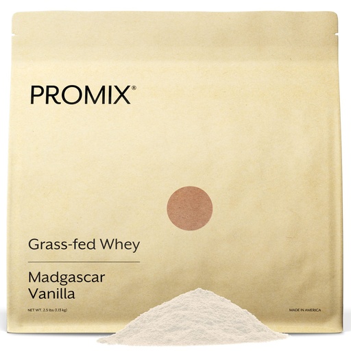 [BRSWKHQGCEMBU3LU] ProMix Nutrition Whey Protein Powder, Vanilla - Grass-Fed - ­Post Workout Fitness & Nutrition Shakes, Smoothies, Baking & Cooking Recipes - Gluten-Free & Keto-Friendly - 2.5 Pound (Pack of 1)