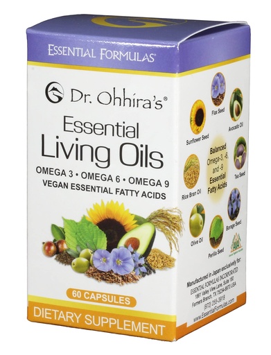 [BRSWIY3QBEDQMEDE] Dr Ohhira's Essential Living Oils, Triple Omega 3-6-9 Supplements, 60 Caps | Vegan Omega 3 6 9 supplements - Supports Skin & Heart - Includes Flaxseed & Borage Oil - Fish Oil Alternative - Non-GMO