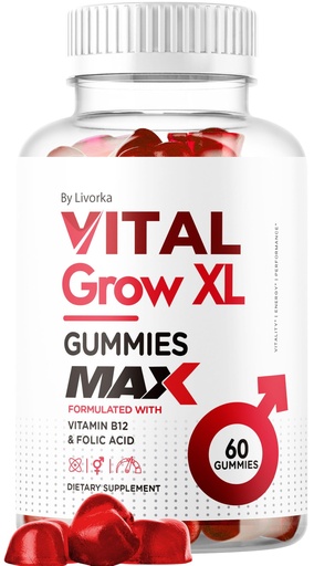 [BRSRAHY5CUBGC3YV] Vital Grow XL Male Gummies - Men's Performance Gummies 1050MG Vital GrowXL Blend, Vital Growth Gummy Advanced Formula, 60 Gummies for 1 Month