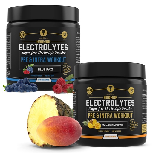 [BRSRMEIZAEAR6FD6] HRDWRK Electrolytes Powder with Magnesium, Potassium - Sugar Free Electrolytes Boost Endurance and Reduce Fatigue with This Electrolytes Supplement - Maximum Hydration - Keto Friendly
