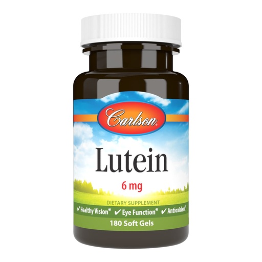 [BRSWIYILCUAAECQV] Carlson Lutein 6mg, Vision Support & Eye Health Supplement, Antioxidant Formula with Zeaxanthin, 180 Softgels