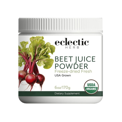 [BRSROFL7BAPBSEY2] Eclectic Herb - Organic Beet Juice Powder | Stamina & Endurance | Cardiovascular Health, Circulation & Blood Pressure Support | Natural, Vegan, Non-GMO (6 oz | 170 g)
