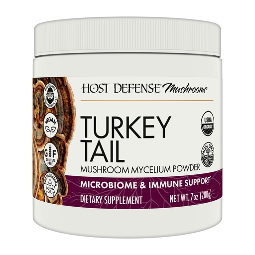 [BRSROBQNO4MBGAA6] Host Defense Turkey Tail Mushroom Powder - Digestive Health & Immune Response Support Supplement - Mushroom Supplement for Gastrointestinal & Gut Microbiome Support - 7 oz (133 Servings)*