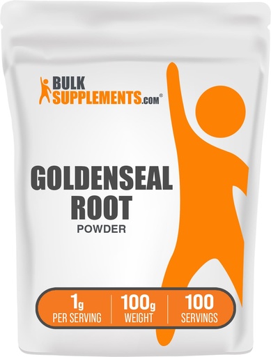 [BRSWGEABCR7WAD3U] BulkSupplements.com Goldenseal Powder - Herbal Supplement, Sourced from Goldenseal Root - Vegan & Gluten Free, 1g per Serving, 100g (3.5 oz) (Pack of 1)