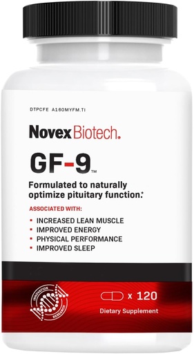 [BRSW2YIRPMJRG232] Novex Biotech GF-9 - Kişilər üçün HGH Boosting Supplement - Kişilər üçün İş Kompleksi - Support Energy, Endurance, Sleep, 120 Ct (30-Day Supply)