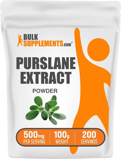 [BRSWIHAQAAFWM2TG] BulkSupplements.com Purslane Extract Powder - Portulaca Oleracea Extract, Purslane Supplements - from Purslane Herb, Gluten Free, 500mg per Serving, 100g (3.5 oz) (Pack of 1)
