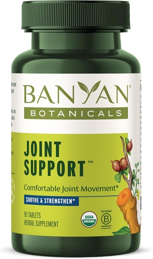 [BRSWIYQGBR7BKEDO] Banyan Botanicals Apoio Conjunto – Suplemento Orgânico Conjunto com Resina de Açafrão, Amla & Guggulu – para articulações saudáveis e Movimento Confortável* – 90 Comprimidos – Não-GMO, Sustentável Fonte, Vegan