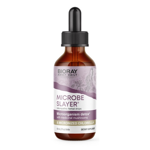 [BRSWKFL6CJYRW3DE] BIORAY Daily Microbe Slayer - 2 fl oz - Promotes Balance of Intestinal Microbes & Nourishes the Liver - Non-GMO, Vegetarian, Gluten Free