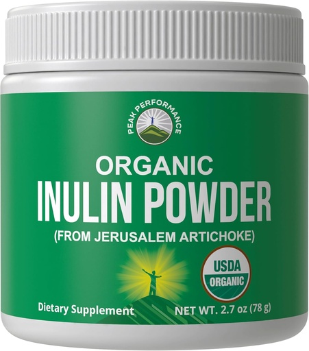 [BRSWYZQ3BB6QG33P] Powder Organic Inulin Natural Prebiotic Fiber for Gut Health. USDA Organic Raw Plant Berdasarkan Vegan Pregren FOS Suplemen dari Yerusalem Artichoke. HSA + FSA Eligly Vitamin Only List Approved