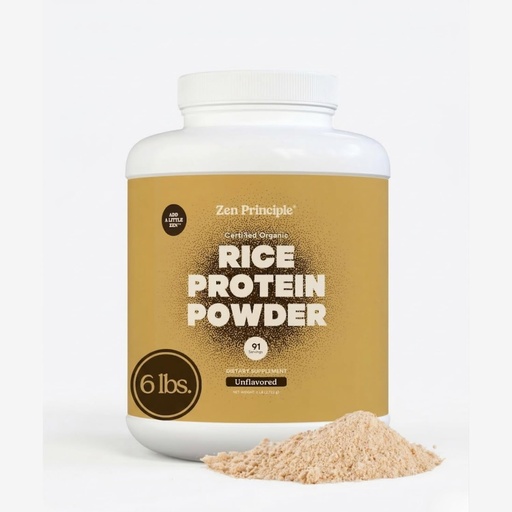 [BRSW2CQBCABWGCL5] Zen Principle Organic Brown Rice Protein 6 LB. USDA Certified Organic. Unflavored. Non-GMO. Vegan.
