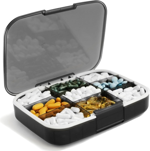 [BRSW2CY6CAHGYDTX] Extra Large Pill Organizer Jumbo Medicine Organizer Box with Labels Pill Case Large Capacity Portable Pill Dispenser Travel Pill Holder Moisture Proof Medication Storage Vitamin Supplement Container