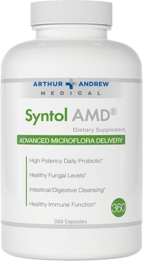 [BRSWIZ3RAJYBYEY7] Arthur Andrew Medical, Syntol, 3-in-1 Formula with Probiotics, Prebiotic Fiber & Yeast Cleansing Multi-Enzymes, 360
