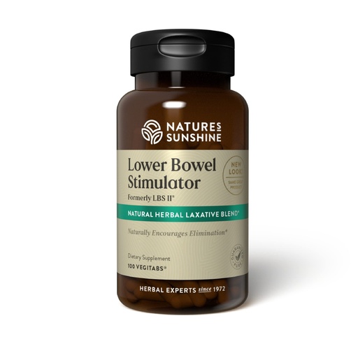 [BRSWIYQECAGAYEQV] Nature's Sunshine Lower Bowel Stimulator - Helps Relieve Constipation - Cleanse & Detox Your Colon with Natural Herbal Ingredients - 25 Servings - 100 Vegitabs