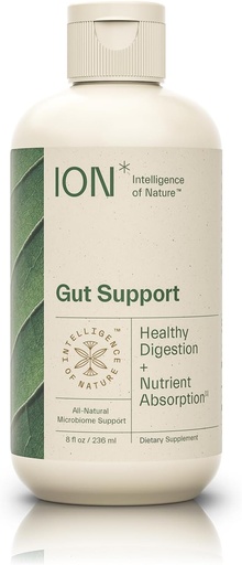 [BRSWGCYEBEBWAAL3] ION* Inteligência da natureza Gut Suporte Suplemento líquido - Gut & Digestive Health Liquid Drops, Cleanse & Detox com extrato Humic para mulheres e homens, adultos e crianças 4+ - 8 fl oz (Pack of 1)
