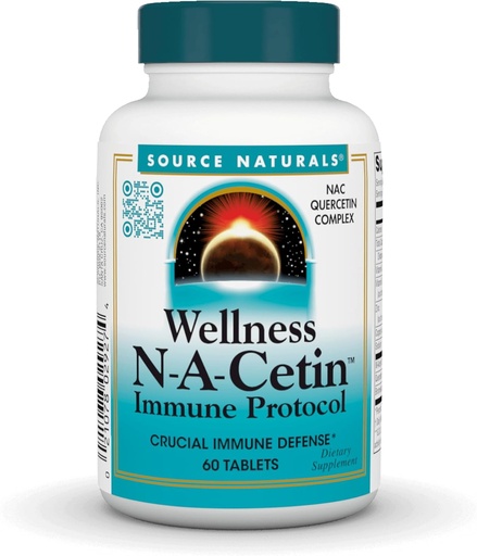 [BRSRMGQTCQHRMETP] Source Naturals Wellness N-A-Cetin Immune Protocol, Crucial Immune Defense* - 60 Tablets